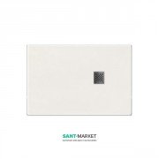 Душевой поддон мраморный Kerasan H2.5 100х80 см белый матовый 703930