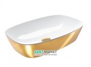 Раковина для ванной накладная Catalano Gold & Silver 60х40 керамика цвет белый/золото 160APGRLXBO