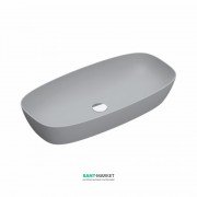 Раковина для ванной накладная Catalano Green Lux 80х40 овальная керамическая цвет цементный матовый 180APGRLXCS