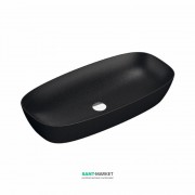 Раковина для ванної накладна Catalano Green Lux 80х40 овальна керамічна колір чорний матовий 180APGRLXNS