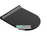 Сидіння з кришкою для унітазу швидкознімне CATALANO ZERO-SFERA з мікроліфтом ультратонкі чорний 5SCSTPNNE