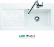 Мойка для кухни прямоугольная Villeroy & Boch Subway 60 XL белый декор 671901KW