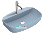Раковина для ванної накладна Catalano Colori 65х42 кераміка колір синій поверхню сатин 165GRLXNAS