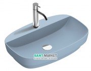 Раковина для ванной накладная Catalano Colori 65х42 керамика цвет синий поверхность сатин 165GRLXNAS
