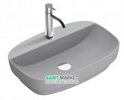 Раковина для ванной накладная Catalano Colori 60х40 керамика цвет цемент поверхность сатин 160GRLXNCS