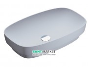 Раковина для ванної накладна Catalano Colori 65х40 кераміка колір цемент поверхню сатин 165AGRLXCS