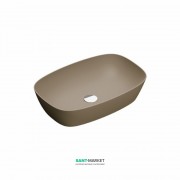 Раковина для ванной накладная Catalano Colori Green Lux 60х40 овальная керамическая цвет коричневый матовый 160APGRLXMS