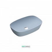 Раковина для ванної накладна Catalano Colori Green Lux 60х40 овальна керамічна колір блакитний матовий 160APGRLXAS