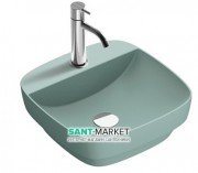 Раковина для ванної накладна Catalano Colori 42х42 кераміка колір зелений поверхню сатин 142GRLXNVS