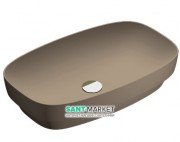 Раковина для ванной накладная Catalano Colori 65х40 керамика цвет коричневый поверхность сатин 165AGRLXMS