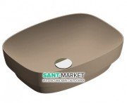 Раковина для ванной накладная Catalano Colori 50х38 керамика цвет коричневый поверхность сатин 150AGRLXMS