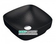 Раковина для ванной накладная Catalano Colori 40х40 керамика цвет черный поверхность сатин 140AGRLXNS