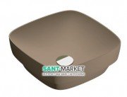 Раковина для ванной накладная Catalano Colori 40х40 керамика цвет коричневый поверхность сатин 140AGRLXMS