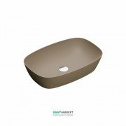 Раковина для ванной накладная Catalano Colori Green Lux 60х40 овальная керамическая цвет коричневый матовый 160APGRLXMS