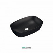 Раковина для ванной накладная Catalano Colori Green Lux 60х40 овальная керамическая цвет черный матовый 160APGRLXNS