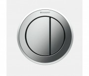 Пневмокнопка смыва для унитаза Geberit Type 10 двойной смыв хром глянцевый/хром матовый/хром глянцевый 116.055.KH.1