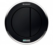 Пневмокнопка змиву для унітазу Geberit Type 10 подвійний змив чорний / хром глянсовий / чорний 116.055.KM.1