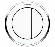 Пневмокнопка смыва для унитаза Geberit Type 10 двойной смыв белый/хром глянцевый/белый 116.057.KJ.1