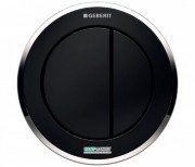 Пневмокнопка змиву для унітазу Geberit Type 10 подвійний змив чорний / хром глянсовий / чорний 116.057.KM.1