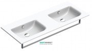 Раковина для ванной подвесная двойная прямоугольная Catalano Sfera 125х50 керамика цвет белый 1125SFD00