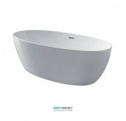 Ванна акриловая овальная Kerasan Flo свободностоящая 170х82 белая 742901