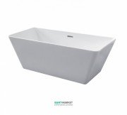 Ванна акриловая прямоугольная Kerasan Ego свободностоящая 160х70 белая 743101