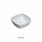 Раковина для ванной накладная Catalano Colori Green Lux 40х40 квадратная керамическая цвет белый матовый 140APGRLXBM