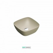 Раковина для ванної накладна Catalano Colori Green Lux 40х40 квадратна керамічна колір сірий матовий 140APGRLXGS