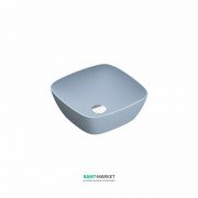Раковина для ванной накладная Catalano Colori Green Lux 40х40 квадратная керамическая цвет голубой матовый 140APGRLXAS