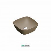 Раковина для ванной накладная Catalano Colori Green Lux 40х40 квадратная керамическая цвет коричневый матовый 140APGRLXMS