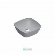 Раковина для ванной накладная Catalano Colori Green Lux 40х40 квадратная керамическая цвет цемент матовый 140APGRLXCS