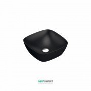 Раковина для ванної накладна Catalano Colori Green Lux 40х40 квадратна керамічна колір чорний матовий 140APGRLXNS