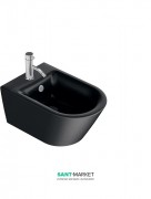 Биде подвесное Catalano Zero Soft 55х35 см 1 отверстие под смеситель цвет черный матовый 1BS55NRNS