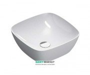 Раковина для ванної накладна Catalano Green Lux 40х40 керамічна колір білий 140APGRLX00