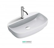 Раковина для ванной полувстраиваемая Catalano Green Lux 65х42 керамическая цвет белый 165GRLXN00