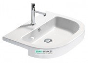 Раковина для ванной накладная полувстраиваемая Catalano Zerotondo 65х46 керамическая цвет белый 1LSZE00
