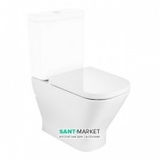 Приставной унитаз-компакт Roca Gap Rimless с двойным сливом универсальный выпуск керамика белый A342737000