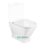 Приставной унитаз-компакт Roca Gap Rimless с двойным сливом универсальный выпуск керамика белый A342737000