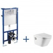 Унитаз подвесной Roca Gap керамика белый с встраиваемой инсталляционной системой Roca Duplo A89009000G