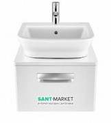 Тумба під раковину підвісна Roca Gap 45х41.4 см з одним ящиком МДФ білий глянець A856968806