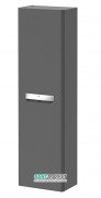 Пенал подвесной распашной Roca Gap однодверный с функцией закрывания Soft Close ДСП/МДФ серый антрацит A856969153