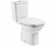 Унитаз компакт напольный с бачком Roca Debba керамика белый и крышка с функцией Soft Close дюропласт белый A34P998000