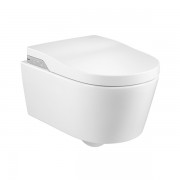 Унітаз-біде підвісний Roca Inspira In-wash Rimless з підключенням до мережі кераміка білий A803060001