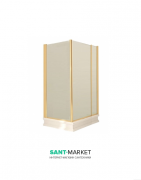 Душовий куточок лівобічний Kerasan Retro SX 100х100 см профіль золото прозоре скло 9150T1