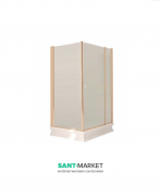 Душовий куточок лівобічний Kerasan Retro SX 100х100 см профіль бронза прозоре скло 9150T3