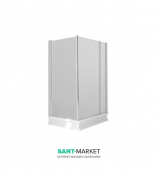 Душевой уголок левосторонний Kerasan Retro SX 100х100 см профиль хром прозрачное стекло 9150T0