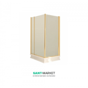 Душевой уголок правосторонний Kerasan Retro DX 100х100 см профиль золото прозрачное стекло 9149T1