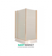 Душевой уголок правосторонний Kerasan Retro DX 100х100 см профиль бронза прозрачное стекло 9149T3