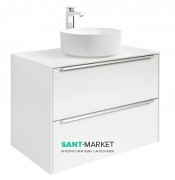 Тумба под раковину-чашу подвесная Roca Inspira 80х49.8 см с двумя ящиками МДФ белый глянец A851080806