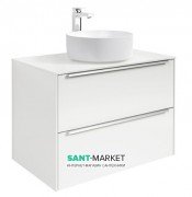 Тумба під раковину-чашу підвісна Roca Inspira 80х49.8 см з двома ящиками МДФ білий глянець A851080806